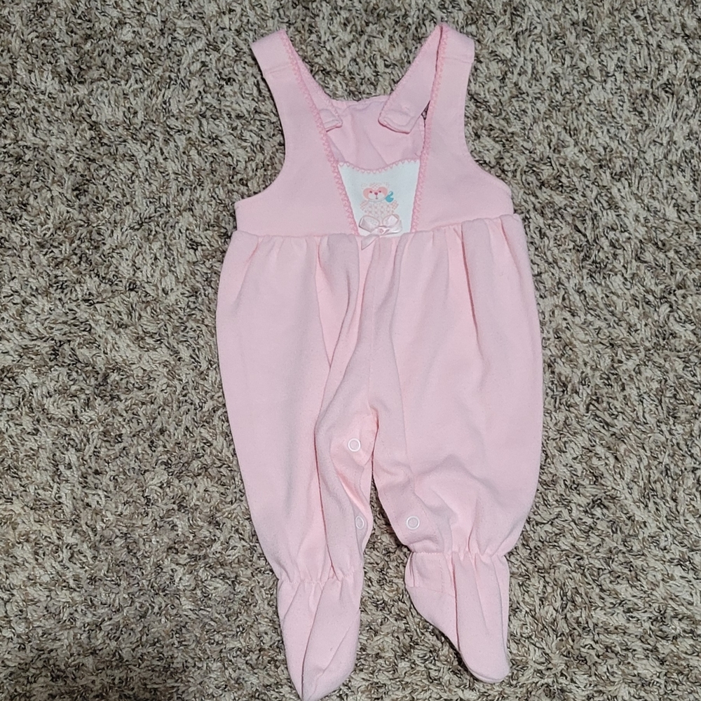Pink Baby Bodysuit with Bear Design